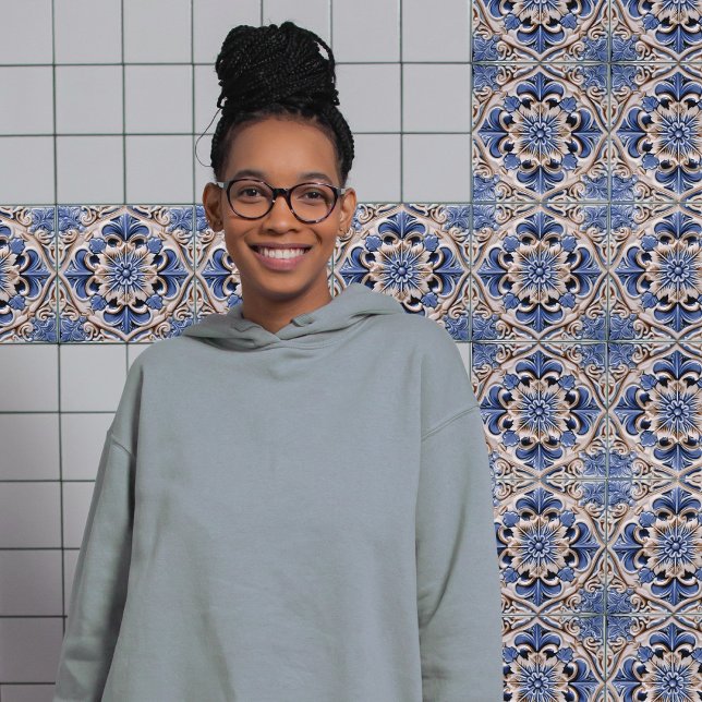 Indigo Azulejo Blue Yellow Portugal Lissabon Fliese (Von Creator hochgeladen)