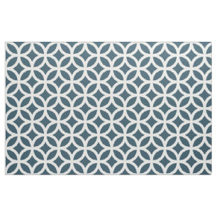 Indigo-Blau-geometrisches Muster-Gewebe Stoff