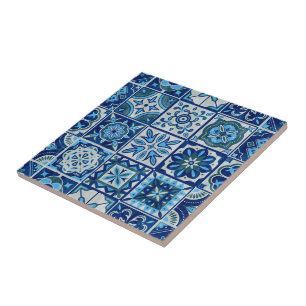 Indigo Blau Portugiesischer Azulejo Lissabon Dekor Fliese