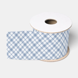 Indigo-Blau-weißes Preppy Karogrosgrain-Band Ripsband