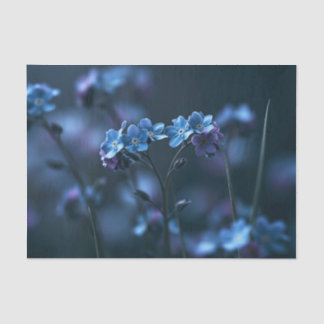 Indigo Bloom Moody Botanisches Vergissmeinnicht Seidenpapier