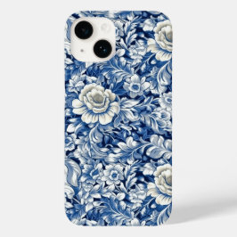 Indigo Blue Flowers Case-Mate iPhone 14 Hülle