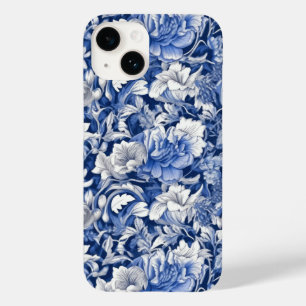Indigo Blue Flowers Case-Mate iPhone 14 Hülle