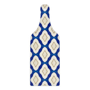 Indigo Blue Gray Azulejo Pattern Portugal Geschenk Schneidebrett