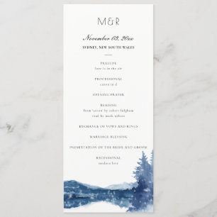 INDIGO BLUE MOUNTAIN LAKE PROGRAMME DE CÉRÉMONIE M