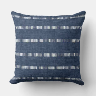 Indigo Blue Throw Pillow Kissen