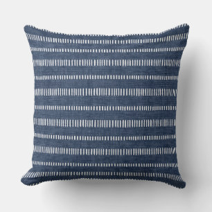 Indigo Blue Throw Pillow Kissen