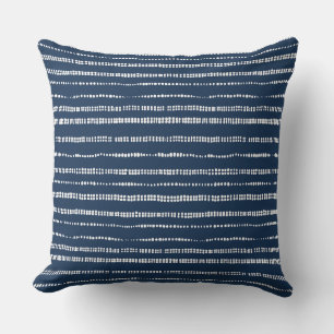 Indigo Blue Throw Pillow Kissen