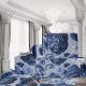 Indigo Blue Vintag Floral Toile Decoupage Geschenkpapier (Von Creator hochgeladen)