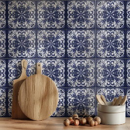 Indigo Blue White Azulejo Mittelmeer Fliese