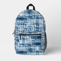 Indigo Blue & White Shibori Muster Cool Teens