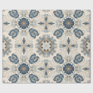 Indigo Boho Florale Mandalas Geschenkpapier
