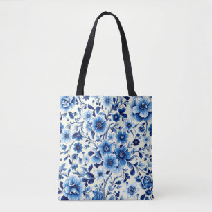 Indigo-Botanischer-Garten-Tragetasche Tasche