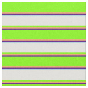 Indigo, Brown, Chartreuse, Light Cyan & Light Blue Stoff