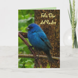 Indigo Bunting Día del Padre Karte