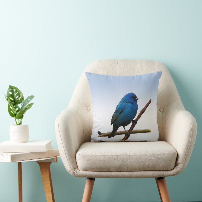 Indigo Bunting Kissen (Stuhl )