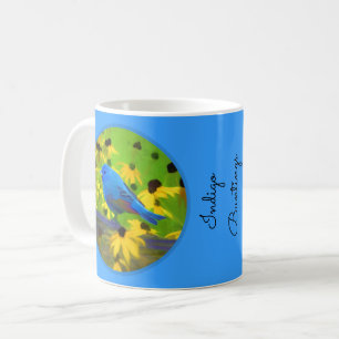 Indigo Bunting Painting - Original Bird Art Kaffeetasse