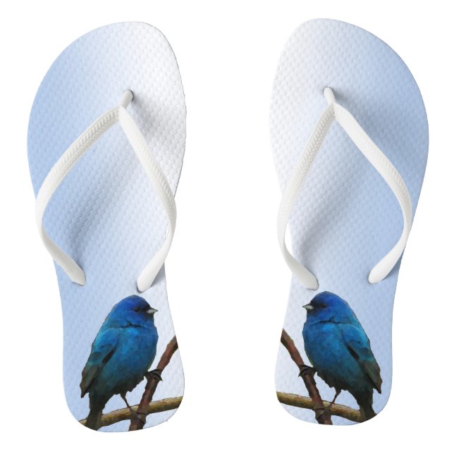 Indigo Buntings Flip Flops (Fußbett)