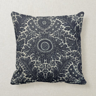 Indigo-Button-Punkt-Museum LA Kissen