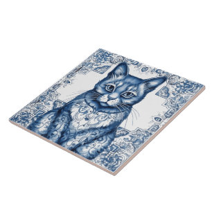 Indigo Cat Design Carreaux rustiques