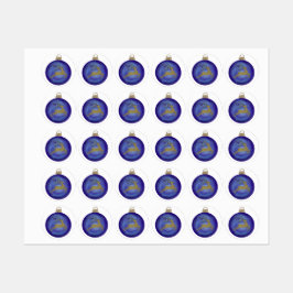 INDIGO CHRISTMAS BUBBLE ETIKETTEN
