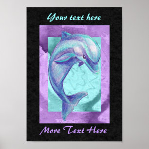 Indigo-Delphin-Plakat Poster