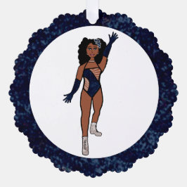 Indigo & Diamonds Dancer Ornament Card A Karte