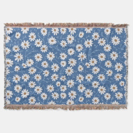Indigo Dream Daisies Decke