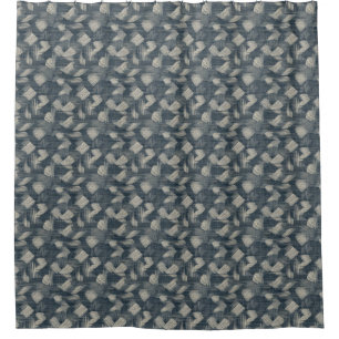 Indigo Dreams Unleashed Shibori Japanisch Duschvorhang
