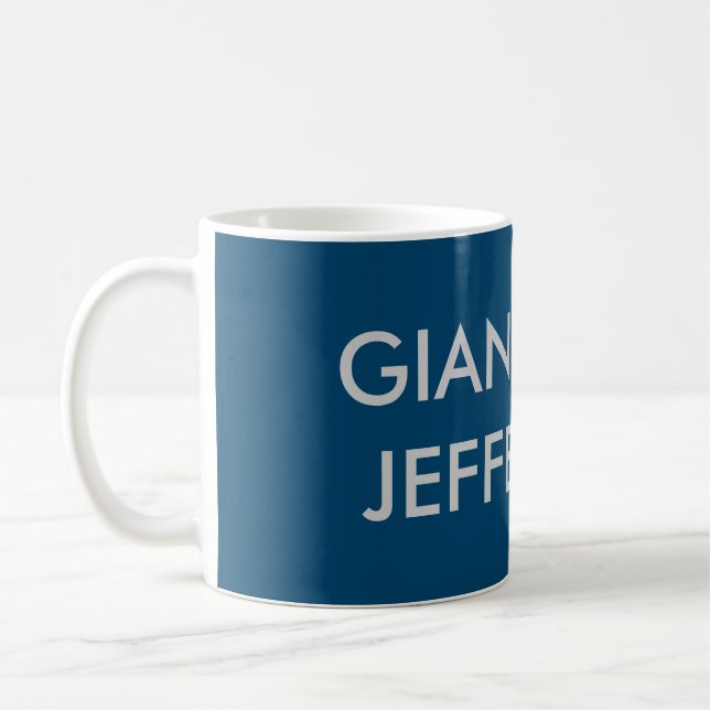 Indigo Dye Blue Minimalistisch Beruflich Ihren Nam Kaffeetasse (Links)