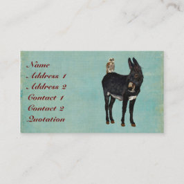 Indigo Esel und Eule Visitenkarte