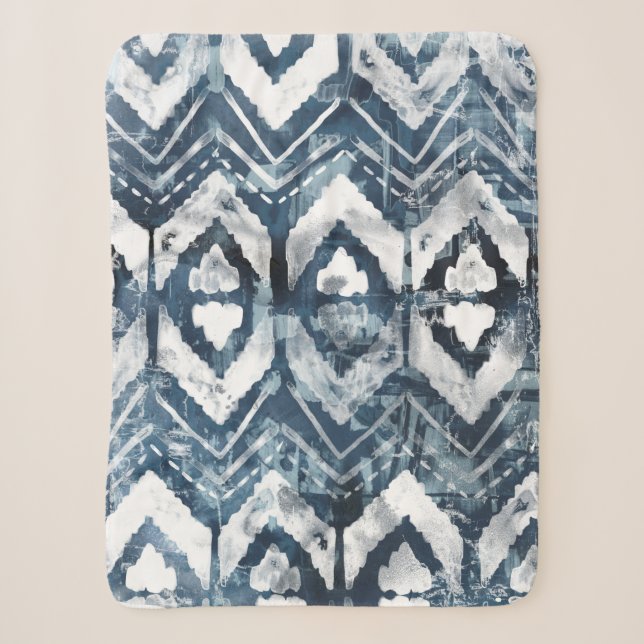 Indigo-Extraktion - geometrisch Sherpadecke (Vorderseite)