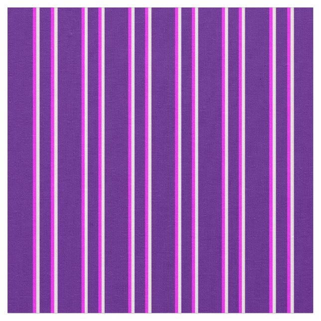 Indigo, Fuchsia und Beige Farbmuster Stoff (Nahaufnahme)