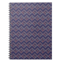 Indigo gestickte Diamanten Notizblock