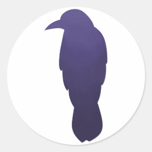 Indigo Gradient Crow Aufkleber