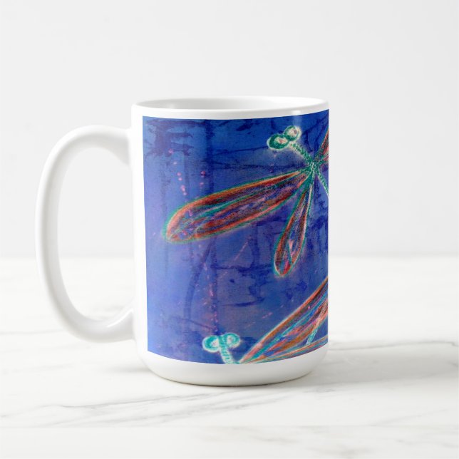 Indigo Haze Libellen flattern Kaffeetasse (Links)