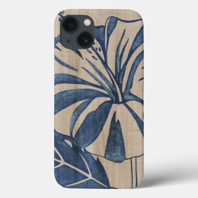 Indigo-Hibiskus Case-Mate iPhone Hülle (Rückseite)