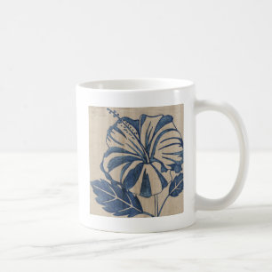 Indigo Hibiskus Kaffeetasse