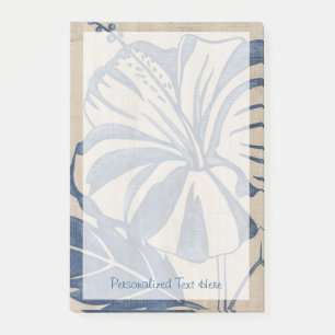 Indigo Hibiskus Post-it Klebezettel