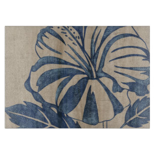 Indigo-Hibiskus Schneidebrett