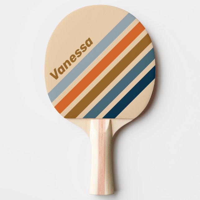 Indigo Horizon Angled Striping with Name Tischtennis Schläger (Vorderseite)