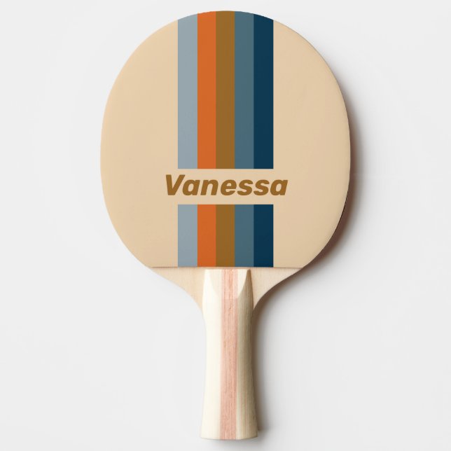 Indigo Horizon Pin Stripes with Name Tischtennis Schläger (Vorderseite)