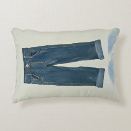 Indigo Icons Painterly Denim Art Denimhead Dekokissen