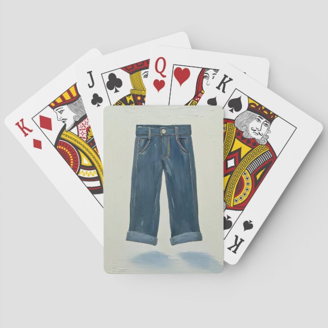 Indigo Icons Painterly Denim Art Denimhead Spielkarten (Rückseite)