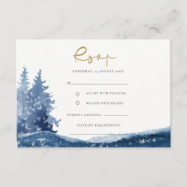 INDIGO INK BLAUE BERGSEE SCHNEEWEDEN RSVP BEGLEITKARTE