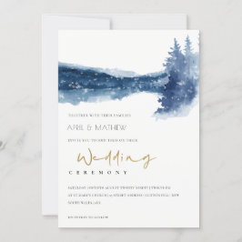 INDIGO INK BLAUE BERGSEE SCHNEEWEDERLAGE DANKESKARTE