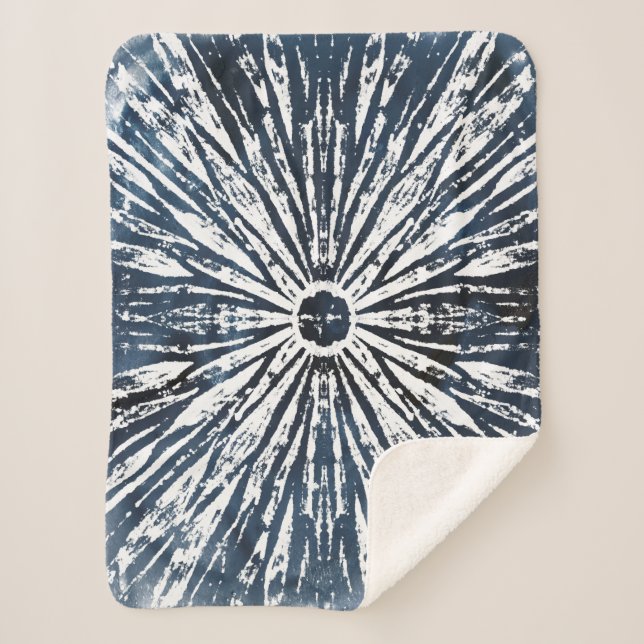 Indigo Ink Radial Motif Sherpadecke (Vorderseite)