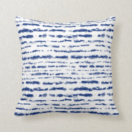 Indigo Japanisch Shibori Lines Muster Doppelseitig Kissen
