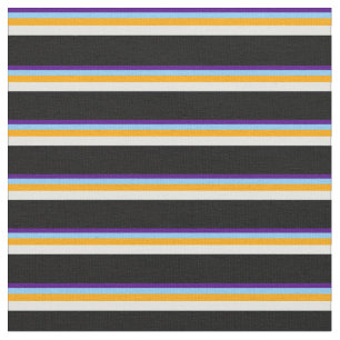 Indigo, Light Sky Blue, Orange, Light Cyan & Black Stoff