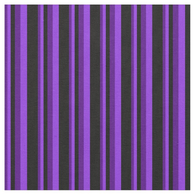 Indigo, Lila und Black Lines Stoff (Nahaufnahme)